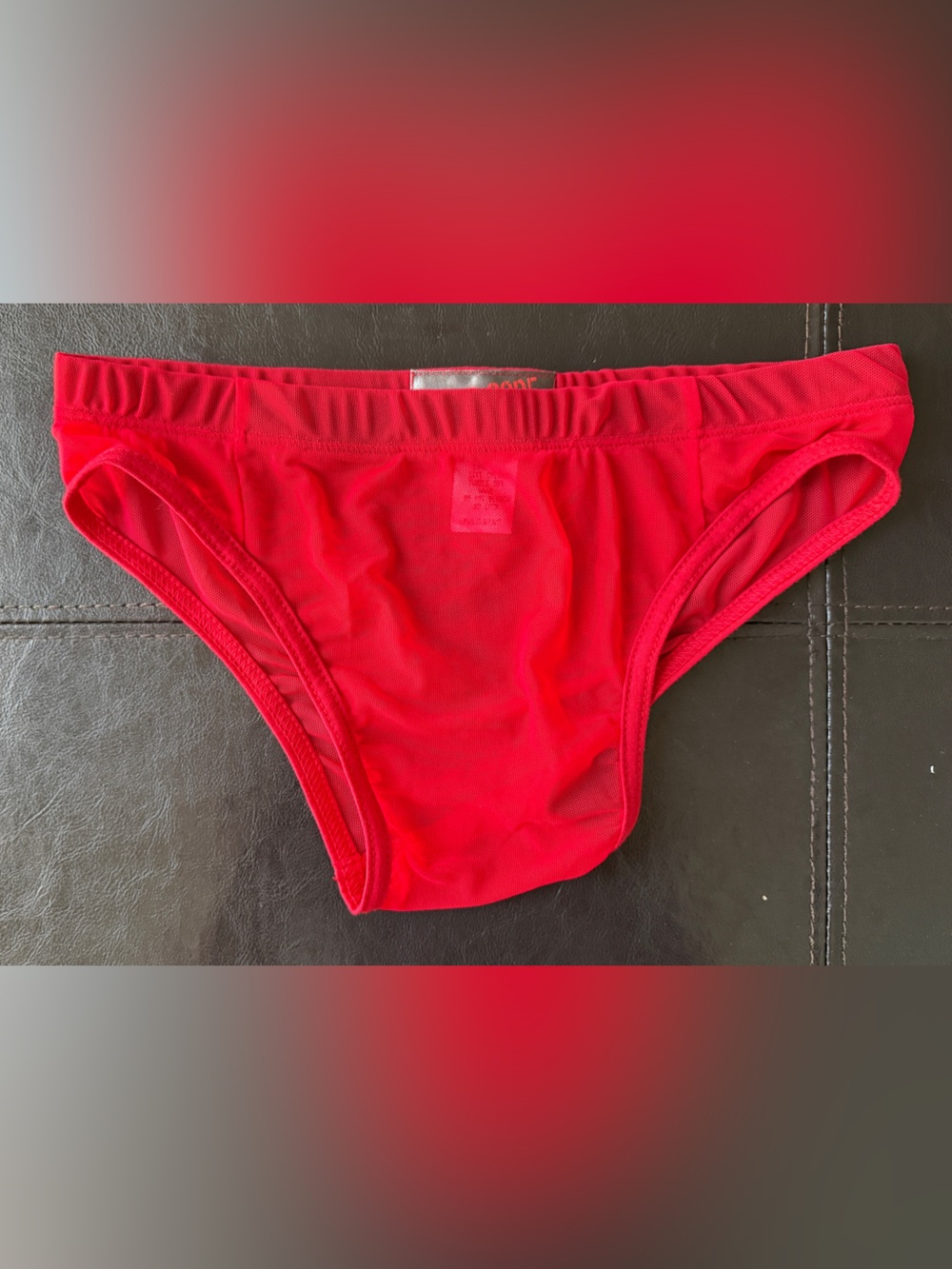 Men's Classic Red Mesh Briefs - Soft Stretch Support